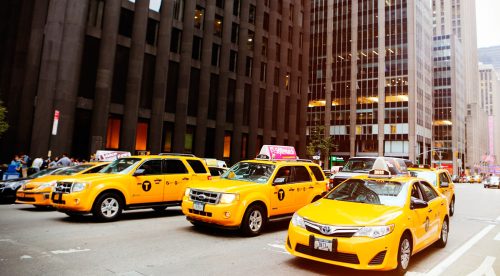 Taxis de Nueva York.