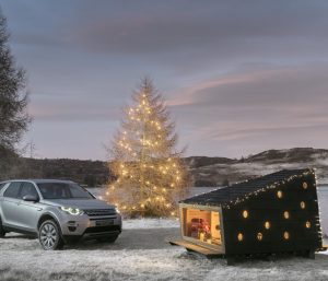 Cabaña de madera Land Rover
