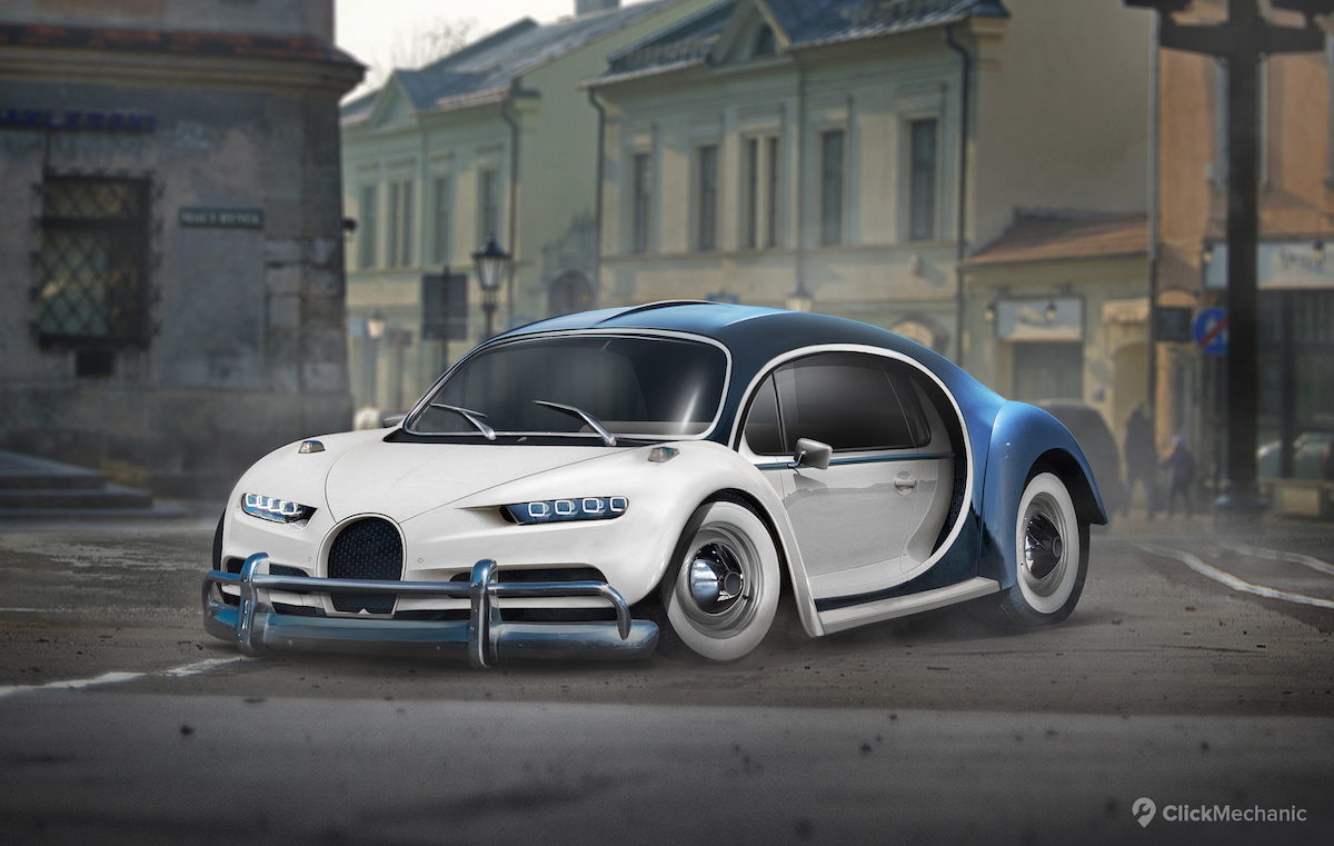 Bugatti Chiron / Volkswagen Beetle