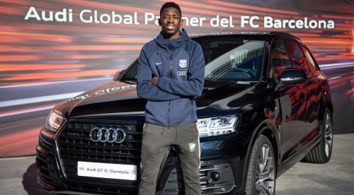 Los jugadores del Barça recogen sus Audi: triunfan los SUV