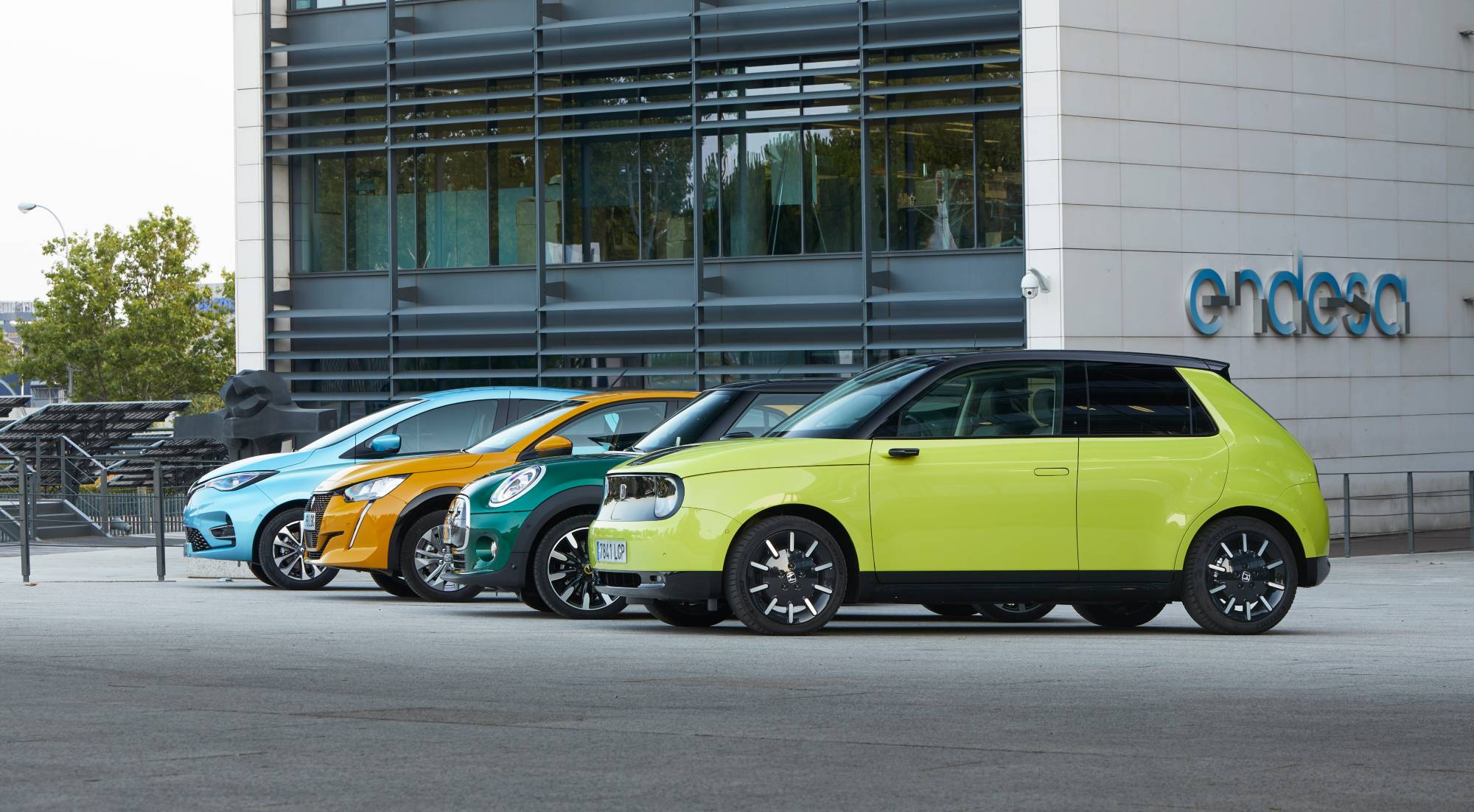 Renault Zoe, Peugeot e-208, Mini Cooper SE y Honda e