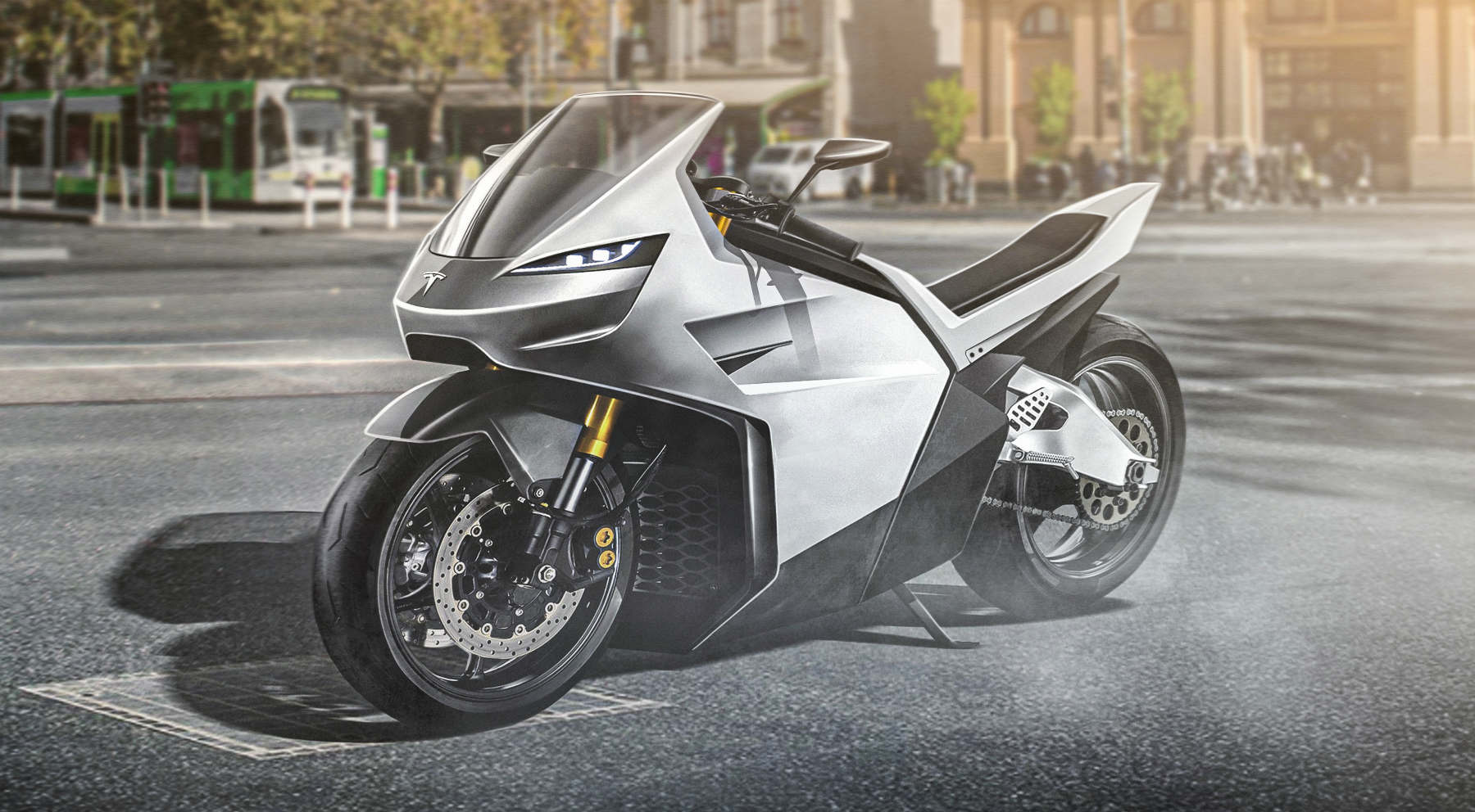 what would the motorcycles of tesla and five other car brands look like