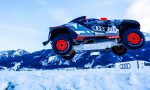 Ken Block pilota el Audi RS Q e-tron en un circuito de hielo