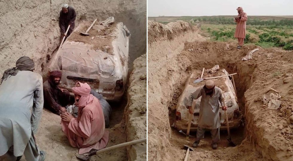 Localizado 21 años después el coche del líder histórico de los talibanes