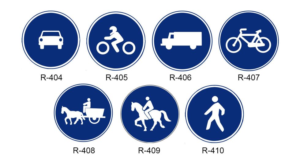 What do the blue road signs mean? WizSide