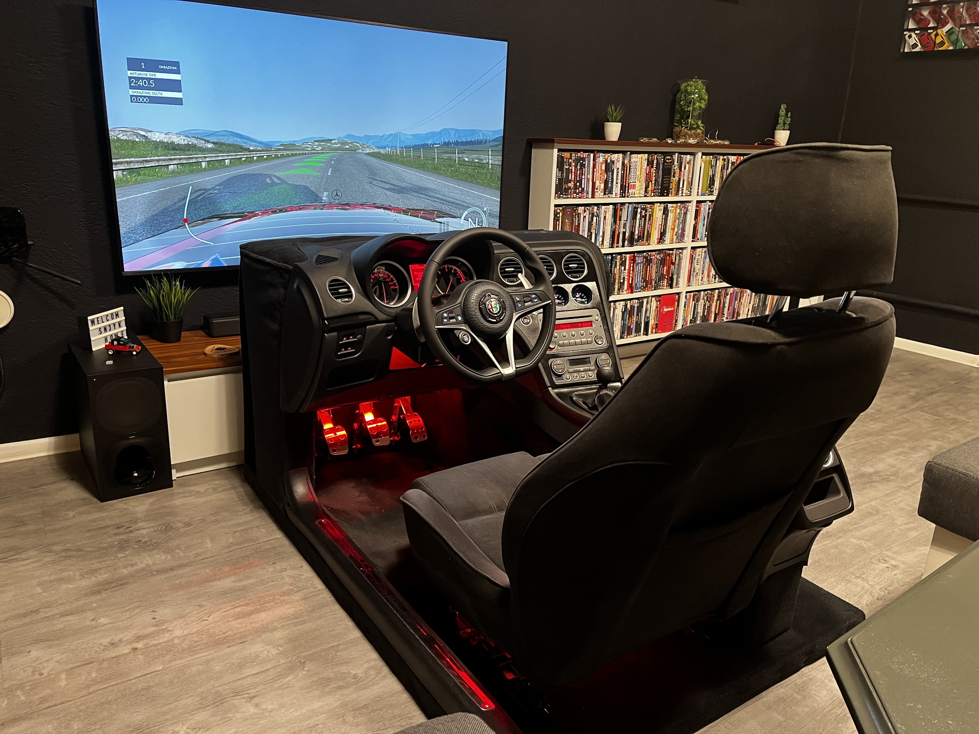 ecuación Acumulación mezcla Un simulador de videojuegos creado con el interior de un Alfa Romeo