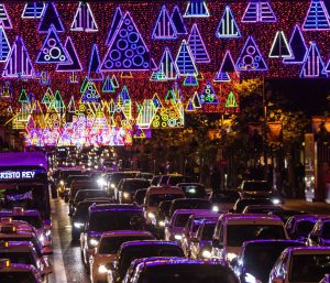 coches para ver luces Navidad