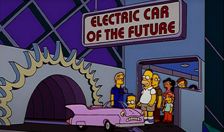 Los Simpson coche eléctrico