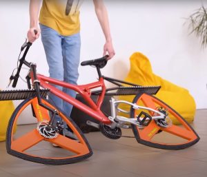 Bicicleta ruedas triangulares