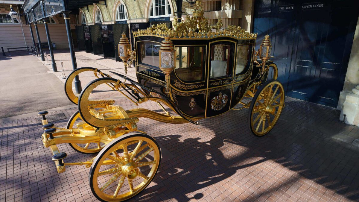 A royal carriage with the latest automotive technology
