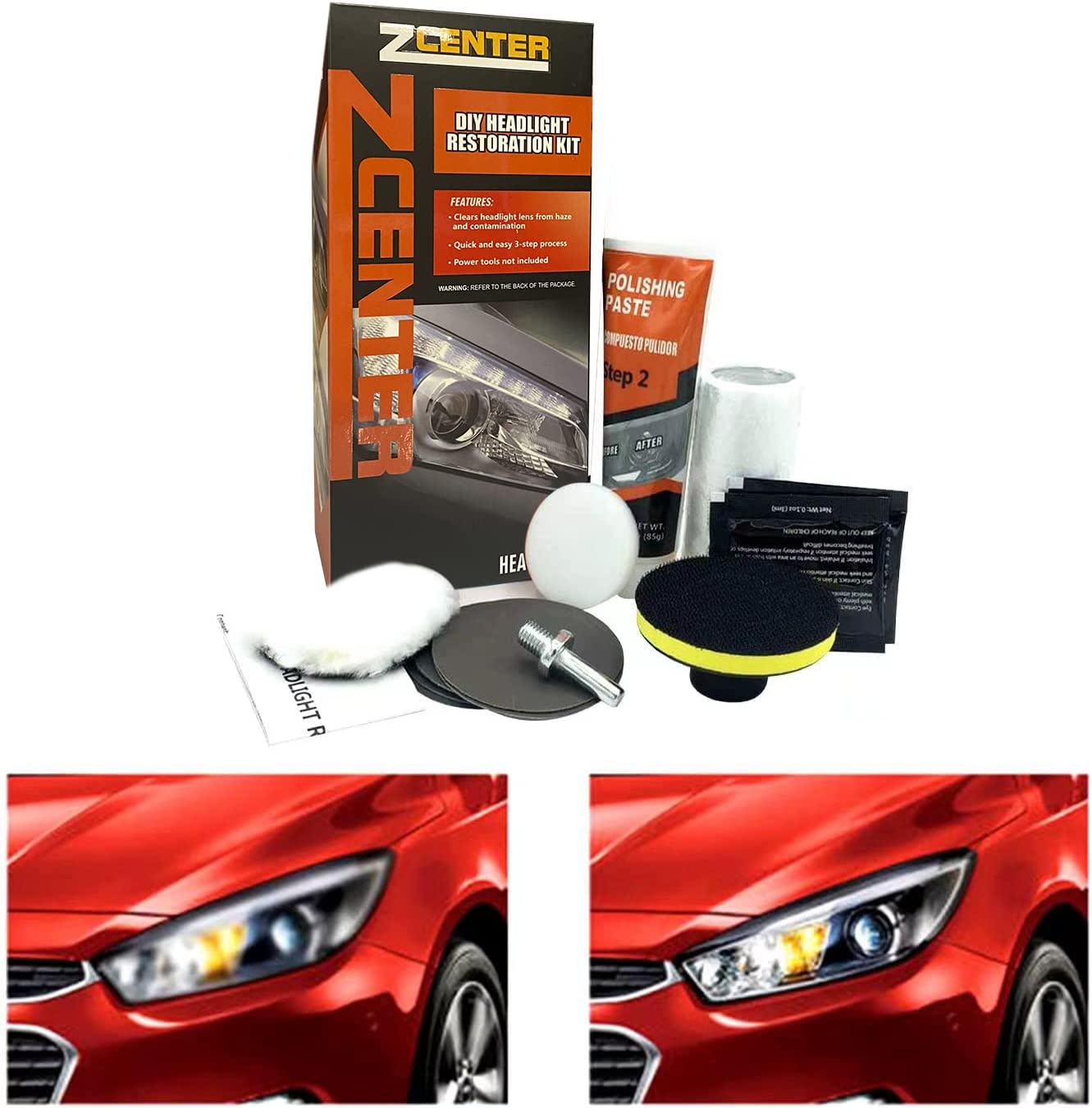 Kit barato para pulir y limpiar los faros del coche Pasa la ITV con el kit  superventas para pulir los faros del coche - Showroom