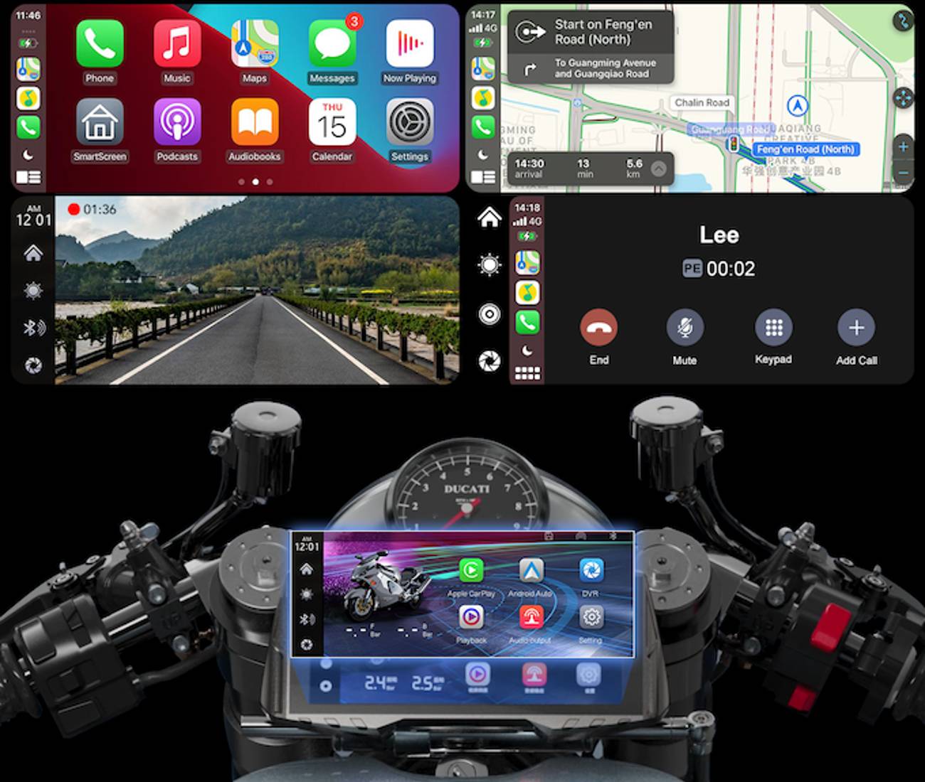 Instalar pantallas con Android Auto en la moto: esto es lo que dice la DGT