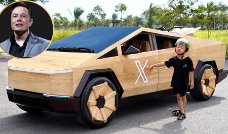Un Tesla Cybertruck de madera perfecto: está hecho expresamente para Elon Musk