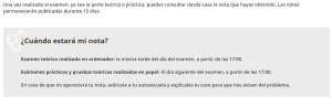 Examen Pr Ctico Y Te Rico De La Dgt A Qu Hora Salen Las Notas