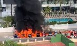 Seis coches calcinados: el aparatoso incendio de la playa de San Juan