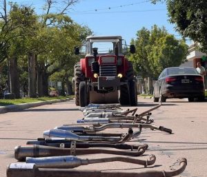 Apisonadora tubos de escape