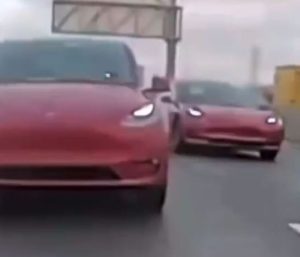 Accidente múltiple de Teslas