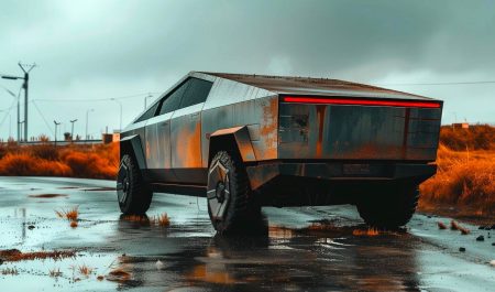 El Tesla Cybertruck se supera: la carrocería de acero inoxidable se oxida con la lluvia