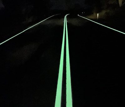 líneas autoluminiscentes