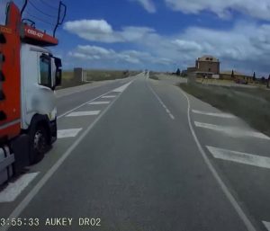 Camión conducción temeraria