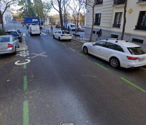 aparcamiento zona ser líneas verdes