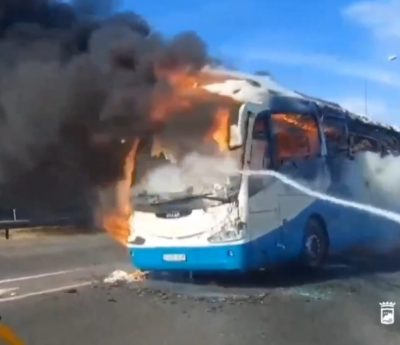 Incendio autobús