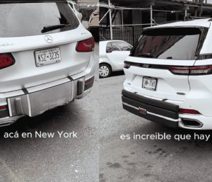 bumpers coche aparcados