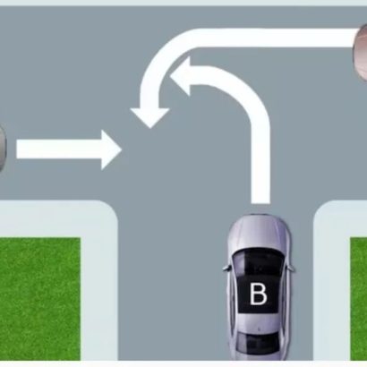 Pregunta de examen: ¿quién tiene prioridad en esta intersección?