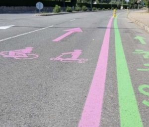 líneas verdes rosas