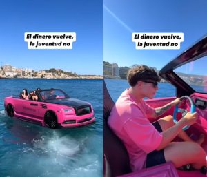 viral coche playa