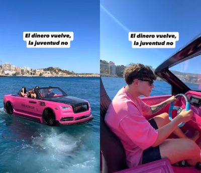 viral coche playa