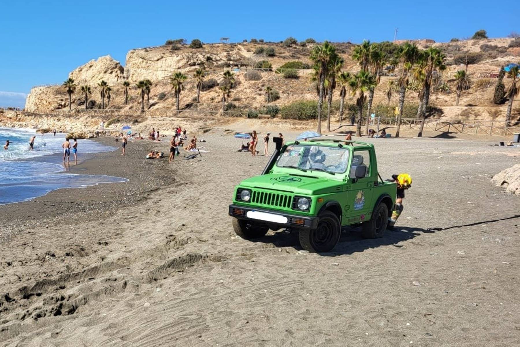 coche playa malaga