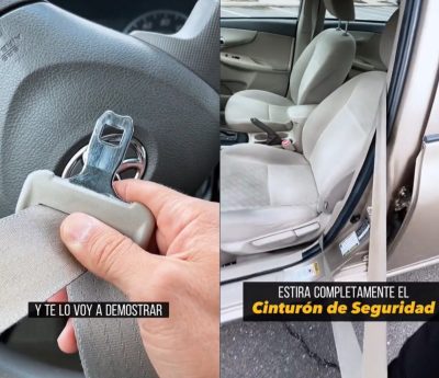 truco cinturón de seguridad