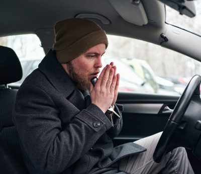 frío coche invierno