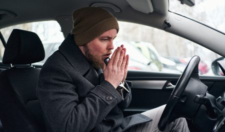 frío coche invierno