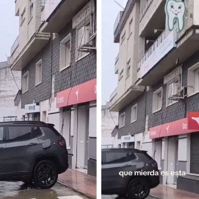 Ve un coche eléctrico cargando con un cable tirado desde la ventana y graba la escena: su reacción da para reflexionar