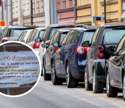 vecino coches aparcados