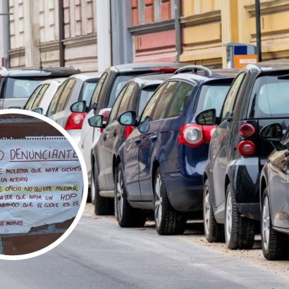 Un vecino se chiva para que multen a los coches aparcados y le dejan este contundente mensaje