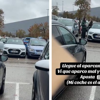 Un Audi aparca fatal y la venganza de otro coche es para enmarcarla: “La próxima vez aprenderá a no salirse de las líneas”