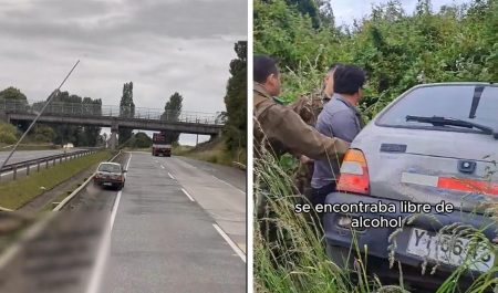 Conducía en zigzag entre camiones y la policía lo detuvo, pero no estaba borracho: nadie se imaginó lo que le sucedía