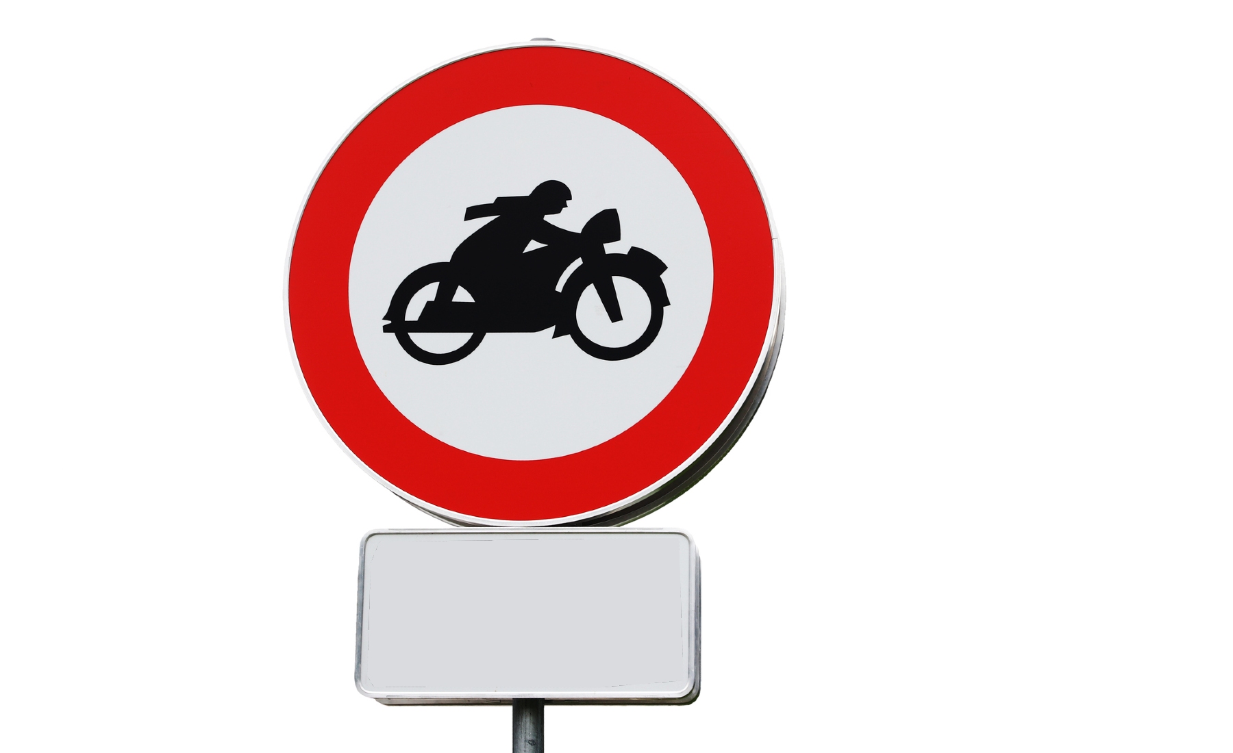 Señal prohibido motos