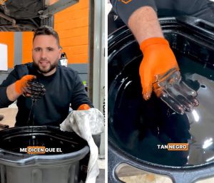 color negro aceite coche