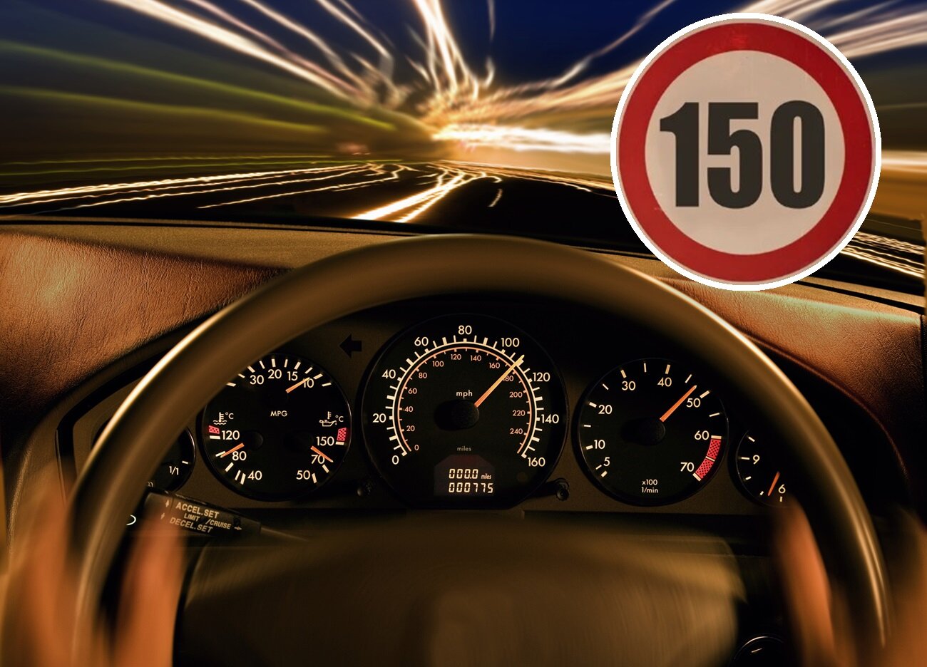 velocidad máxima 150 km/h