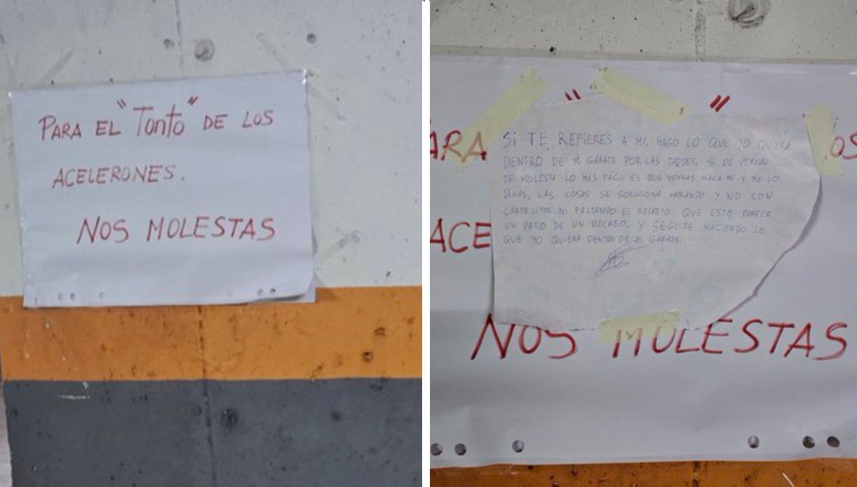 mensaje nota viral aparcamiento