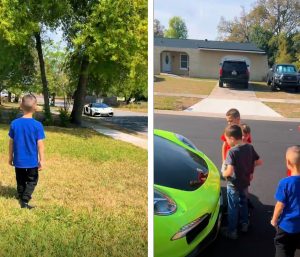 sorpresa niños coches deportivos