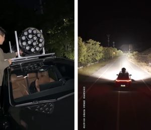 viral luz coche china