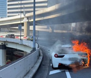 Incendio Ferrari 458 Italia Spider