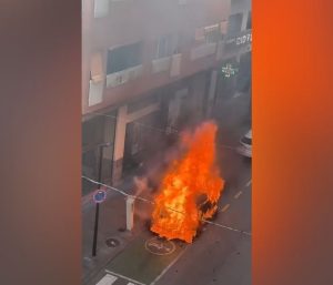 Incendio coche eléctrico