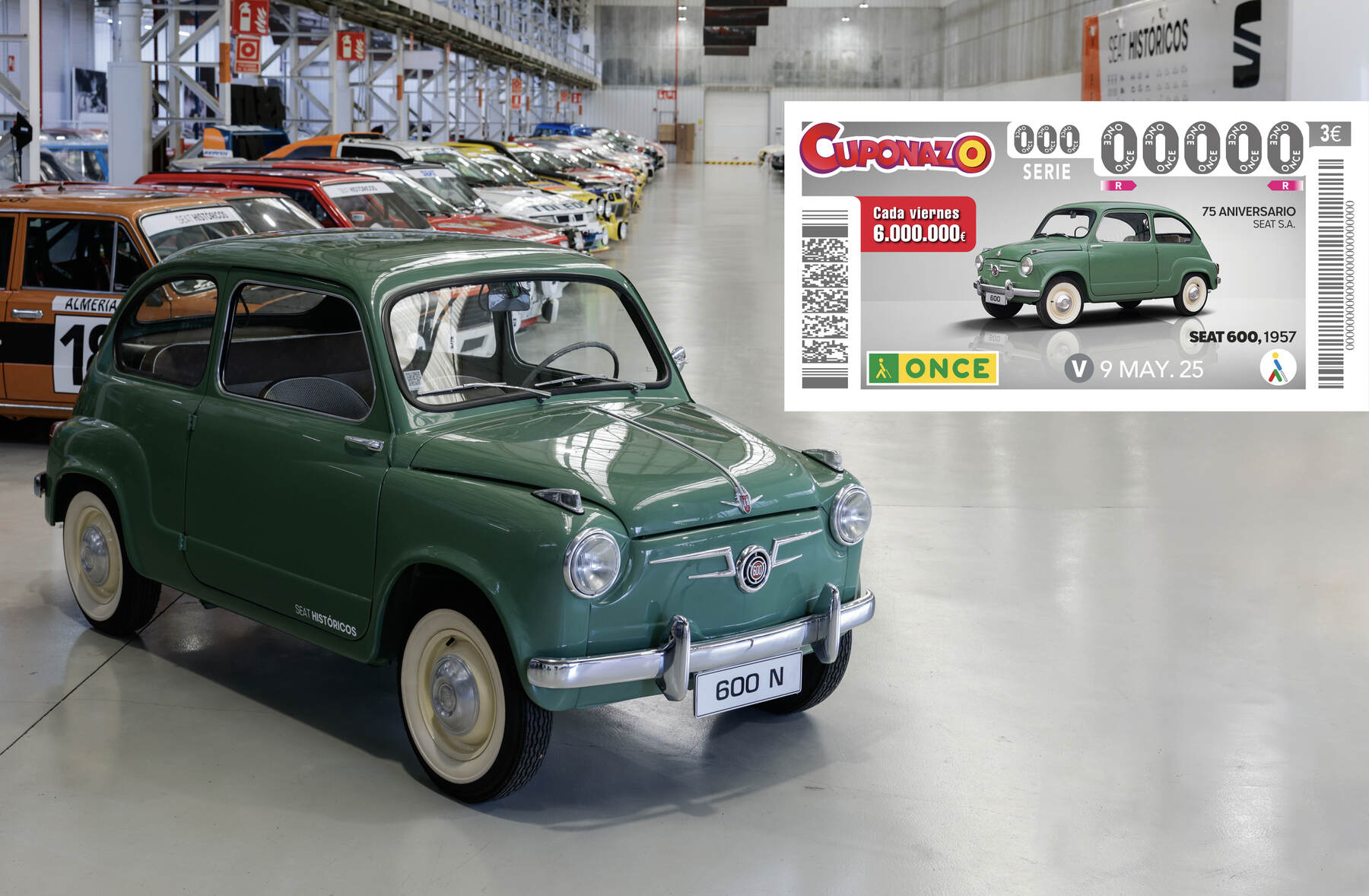 Seat celebra su 75 aniversario junto a la ONCE y varios modelos aparecerán en sus cupones