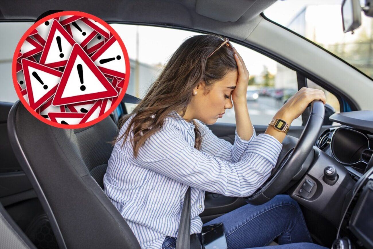 conductora estresada coche